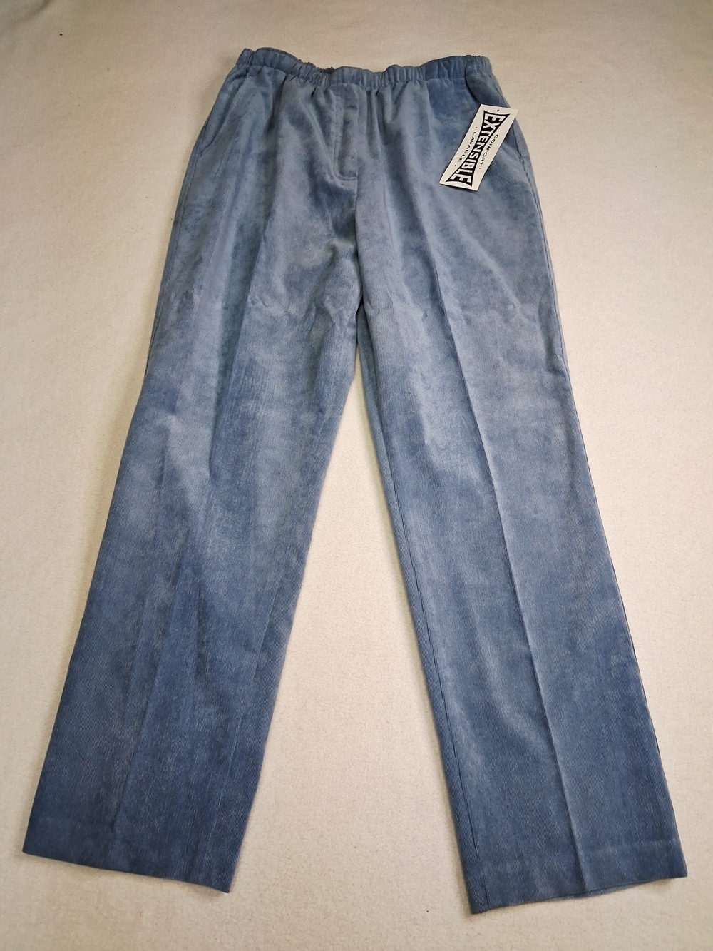 Alia Straight Leg Pants in Blue Corduroy
